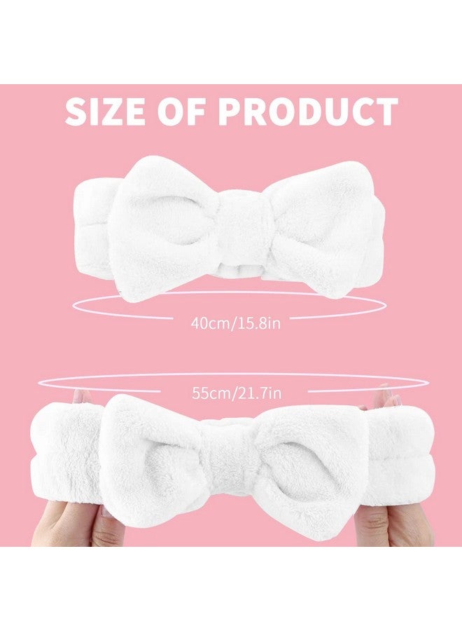 Headband For Washing Face Spa Headband Bow Hair Band Makeup Headband Fluffy Makeup Headbands Slumber Party Supplies Facial Headbands