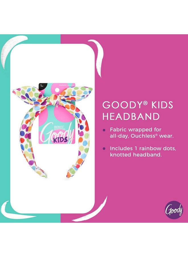 Kids Headband Rainbow Polka Dot Comfort Fit For All Day Wear For All Hair Types Hair Accessories