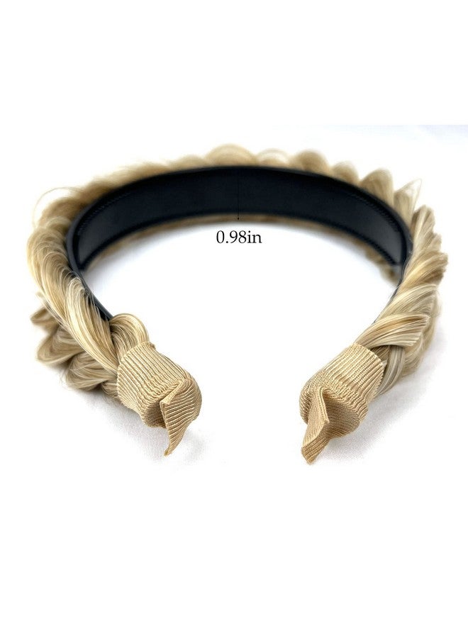 Braided Headband Withtooth Wide Braid Messy Hair Hoop Womenfashion Hair Accessories (Grey Gold Brown A19)