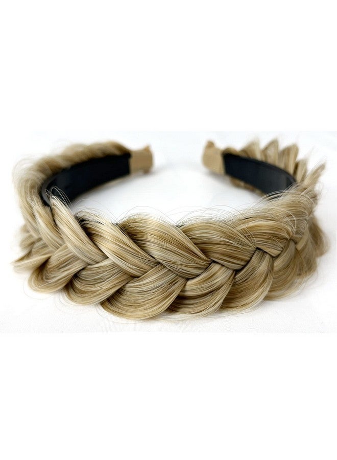 Braided Headband Withtooth Wide Braid Messy Hair Hoop Womenfashion Hair Accessories (Grey Gold Brown A19)