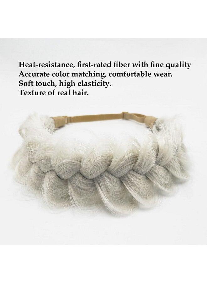 Synthetic Hair Braided Headband Classic Wide Strands Wedding Disorderly Fluffy Braids Wig Band Women Beauty Accessory