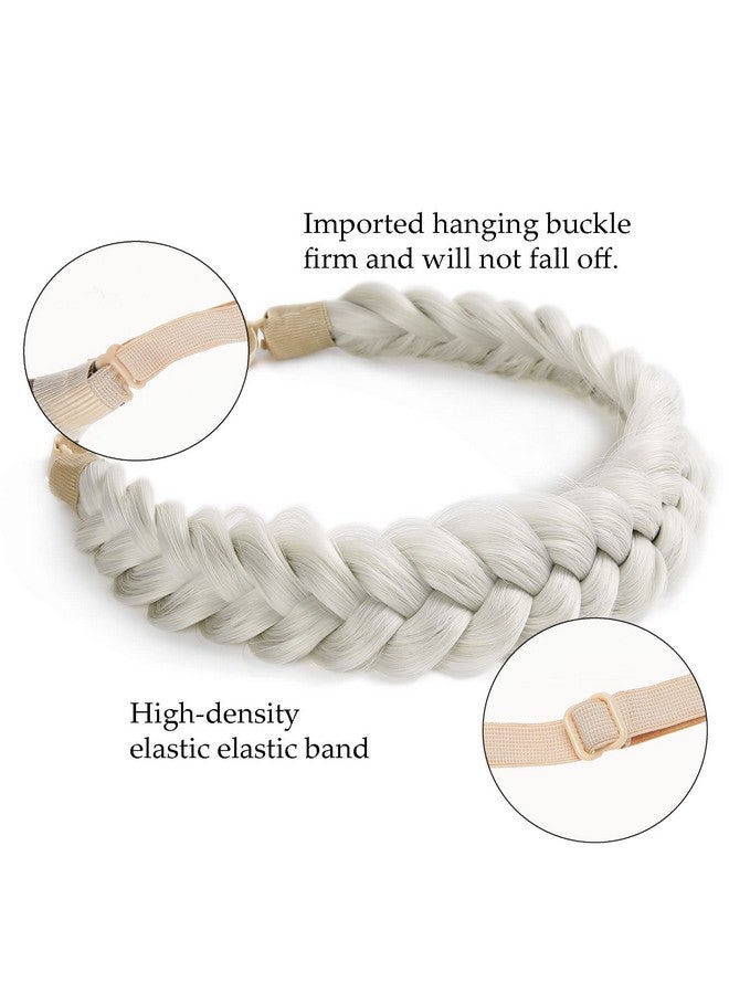 Synthetic Hair Braided Headband Classic Wide Strands Wedding Disorderly Fluffy Braids Wig Band Women Beauty Accessory