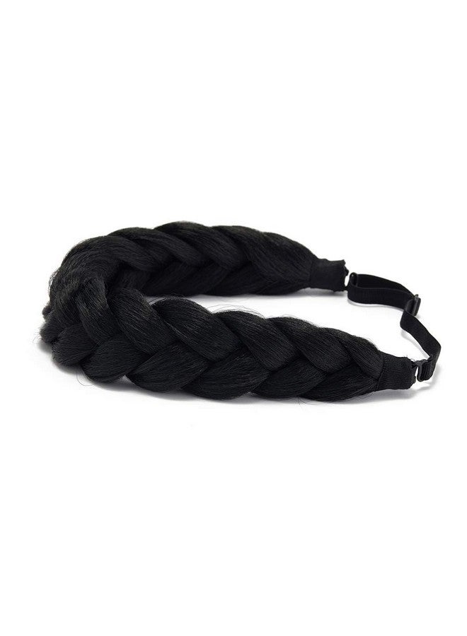 Braided Headband 2 Strands Synthetic Hair Braid Fashion Chunky Wide Thick Elastic Braid Headbands Ladies Beauty Accessories(Hym30Y)