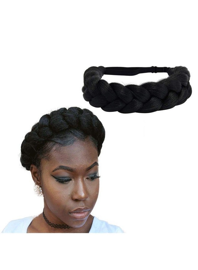 Braided Headband 2 Strands Synthetic Hair Braid Fashion Chunky Wide Thick Elastic Braid Headbands Ladies Beauty Accessories(Hym30Y)