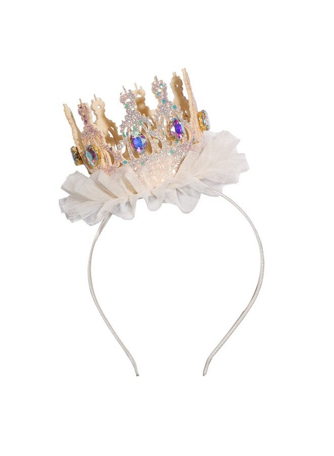 Girls Shiny Crown Hairband Princess Girl Crown Headband Wedding… (Gold B)