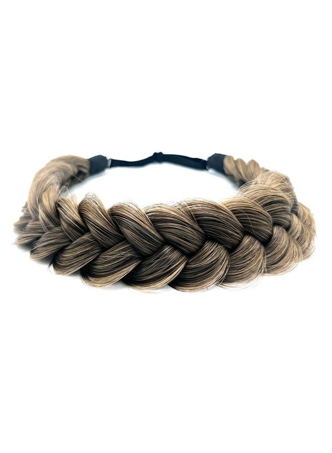 Oecwegr Synthetic Hair Braided Headband Classic Wide Strands Wedding Disorderly Fluffy Braids Wig Band Women Beauty Accessory