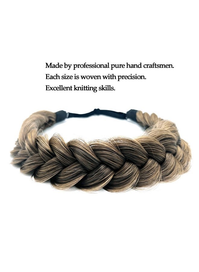 Oecwegr Synthetic Hair Braided Headband Classic Wide Strands Wedding Disorderly Fluffy Braids Wig Band Women Beauty Accessory