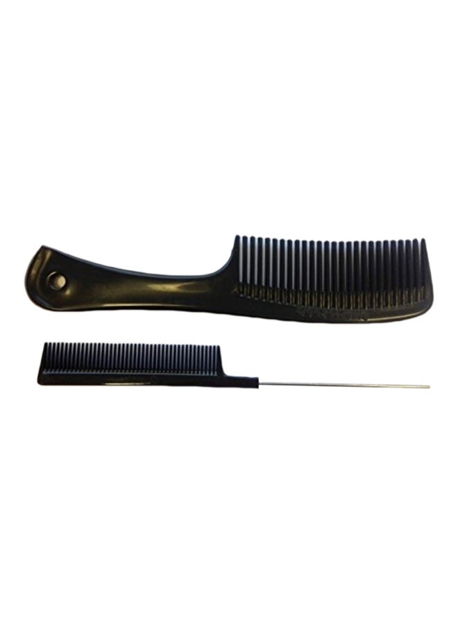 2-Piece Comb Set Black 8inch