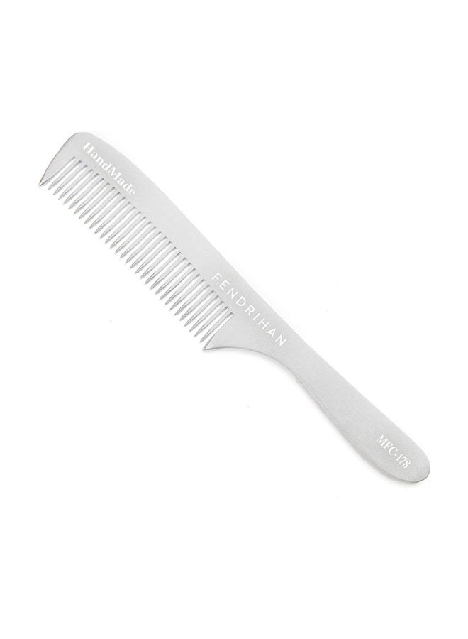 Fine Tooth Barber Grooming Hair Comb Grey 6.8inch