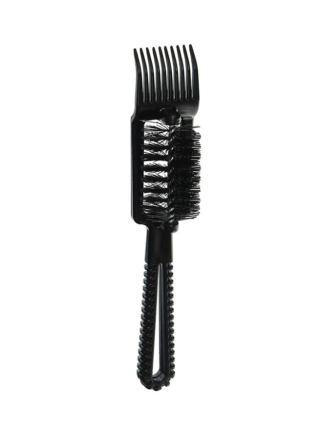 2-In-1 Cleaner Brush And Comb Black