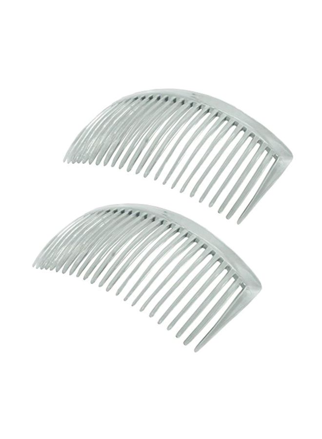 2-Piece Side Comb Silver 11cm