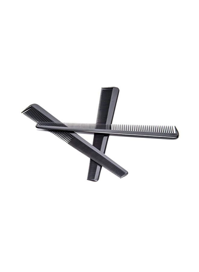 12-Piece Barber Comb Black 7.5inch