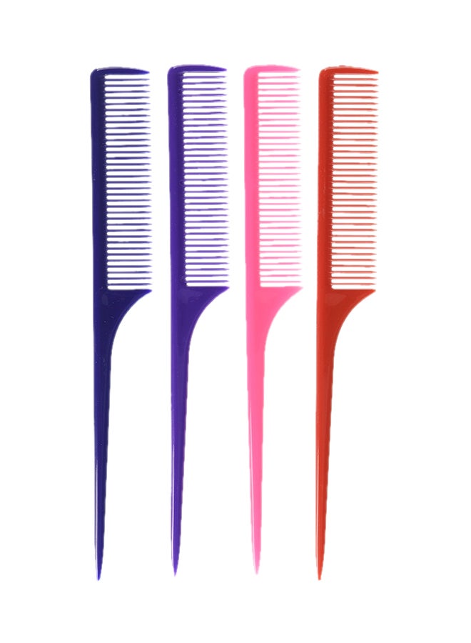 12-Piece Rat Tail Comb Multicolour 8.5x1.2x6inch