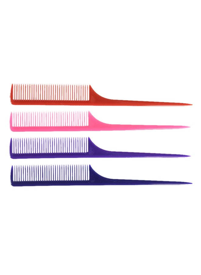 12-Piece Rat Tail Comb Multicolour 8.5x1.2x6inch