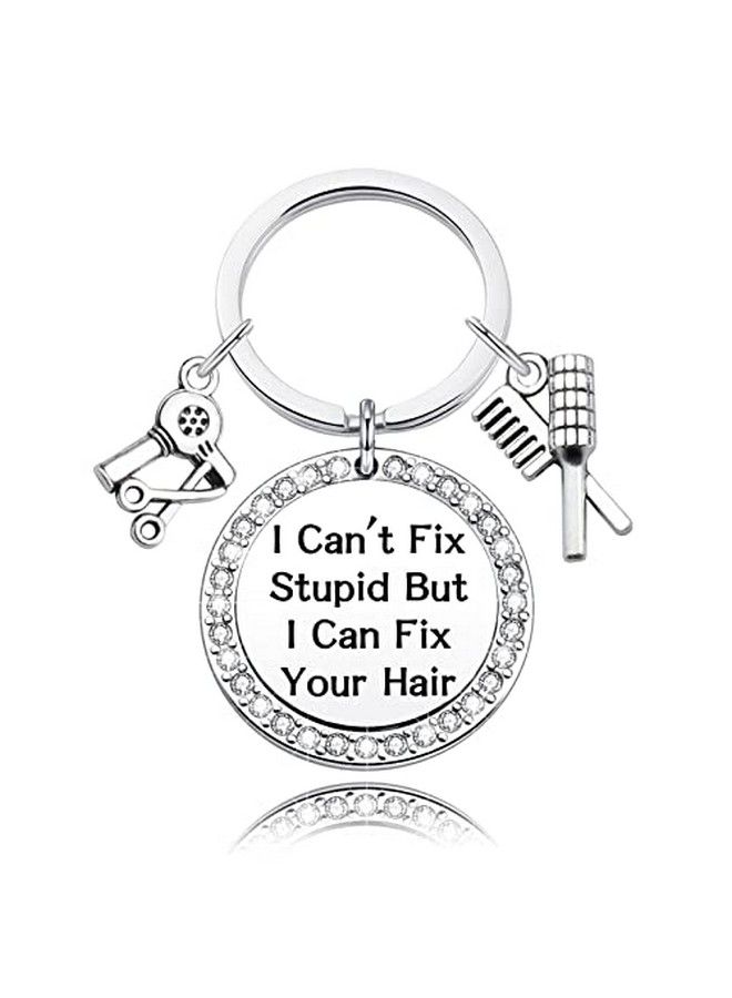 Hair Stylist Keychain Cosmetology Gift Comb Hair Drier Charm Hairdresser Gift Hair Stylist Jewelry Stylists Graduate Gift (Hair Stylist Key S)