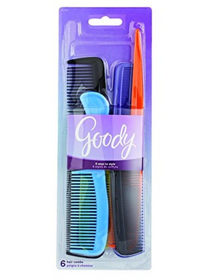 Styling Essentials Hair Comb 6 On Family Pack 1.357 Ounce (Pack Of 6)