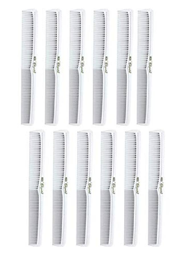 7 Inch All Purpose Hair Comb Hair Cutting Combs Barber’S & Hairstylist Combs White 12 Combs