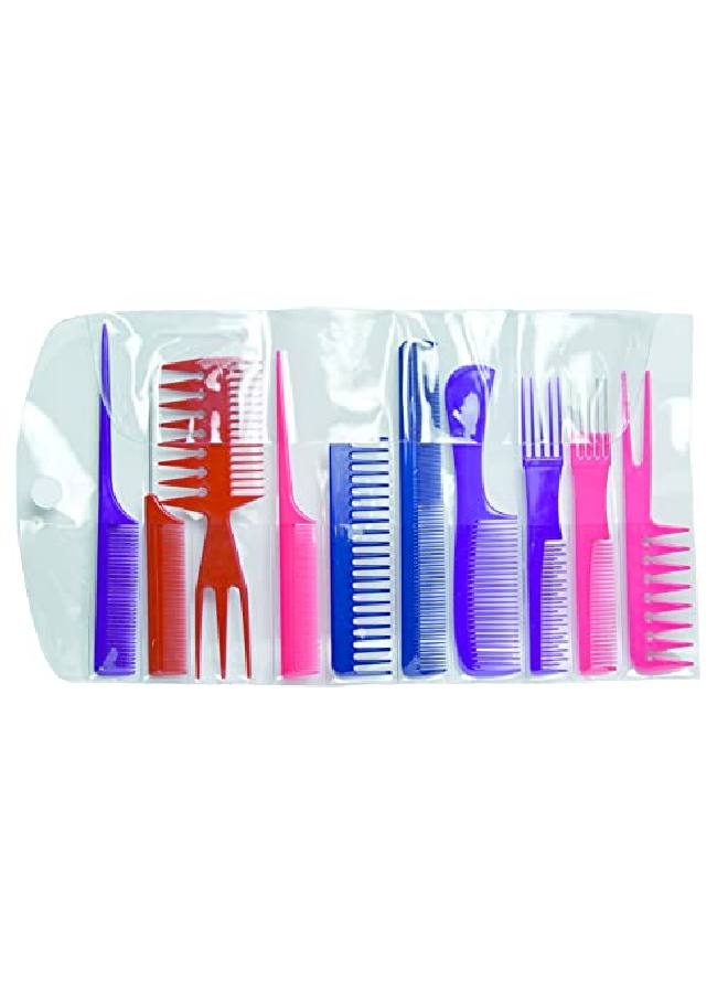 D7903 Assorted Comb Kit 10 Pc Set (Assorted Colors)