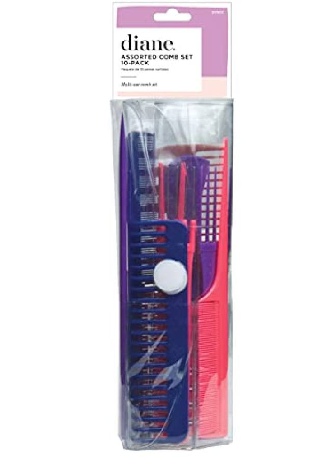 D7903 Assorted Comb Kit 10 Pc Set (Assorted Colors)