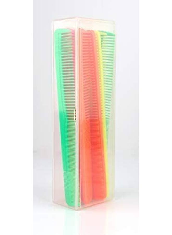 7 Inch All Purpose Hair Comb Hair Cutting Combs Barber’S & Hairstylist Combs Neon Mix 12 Units