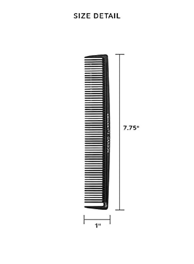 C25 Professional Hair Stylist Multipurpose Carbon Comb Antistatic Heat Resistant Styling Detangling Sectioning Combs For All Hair Types