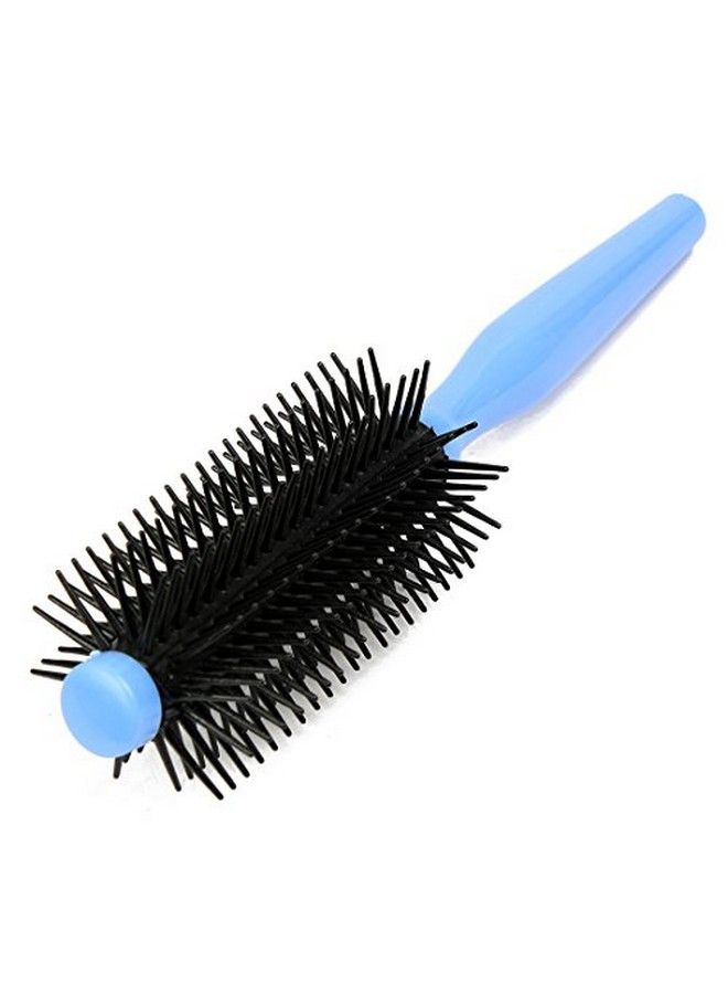 Plastic Lady Hairstyle Wavy Curly Hair Care Comb Roll Round Brush Black Blue