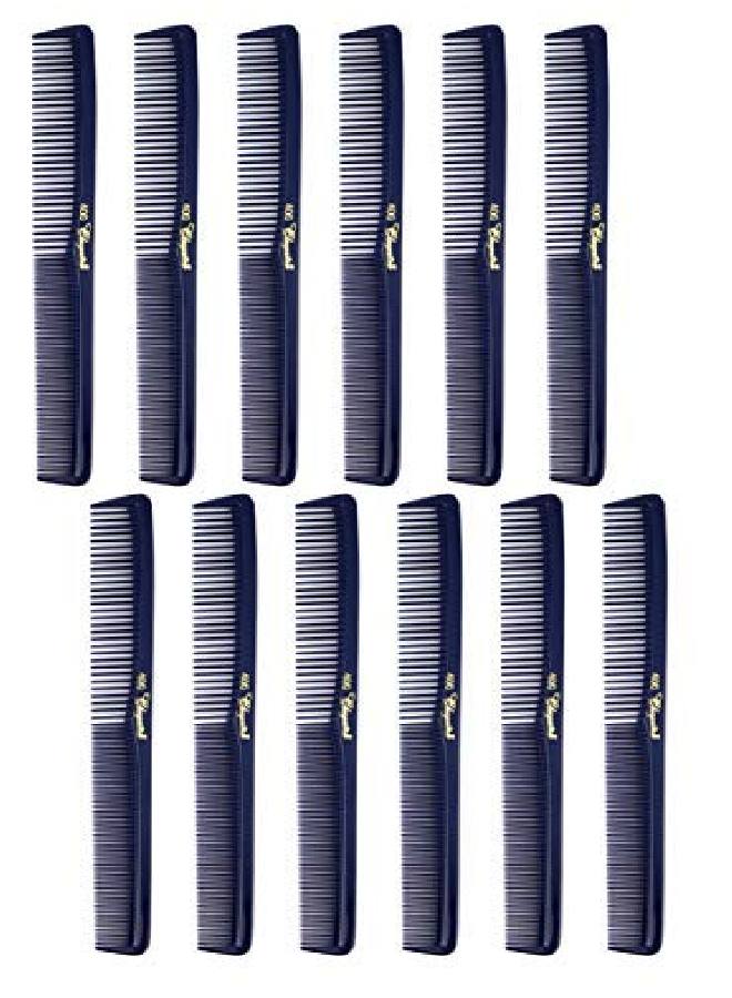 Cleopatra 400 All Purpose Hair Comb Hair Cutting Combs Barber’S & Hairstylist Combs Dark Blue 12 Pcs