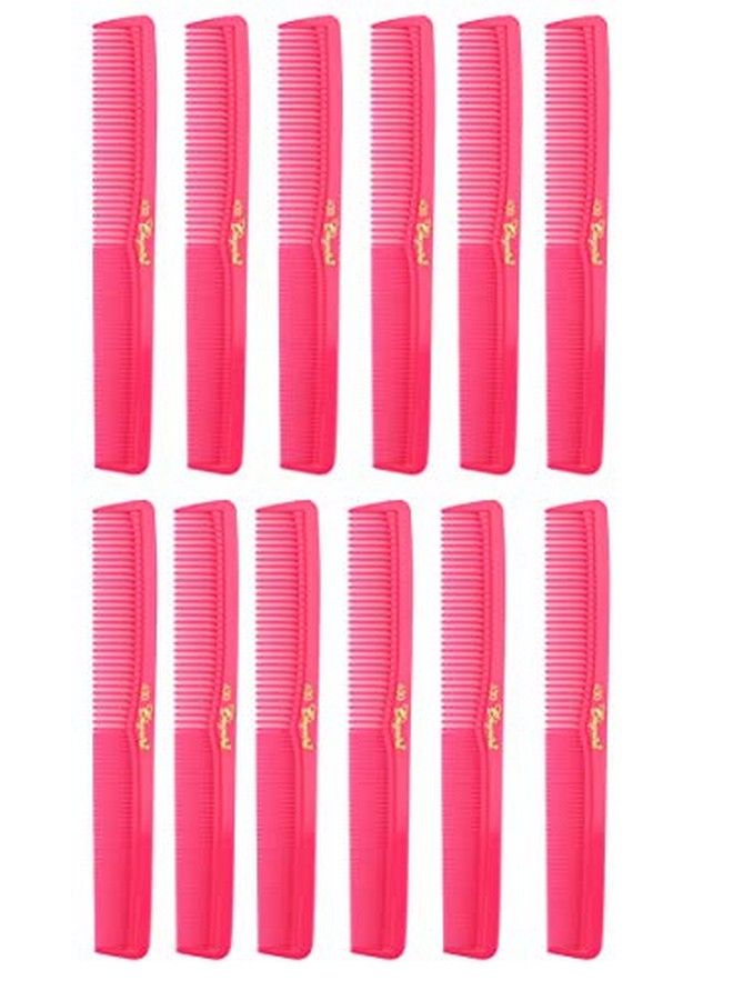 7 Inch All Purpose Hair Comb. Hair Cutting Combs. Barber’S & Hairstylist Combs. Neon Pink 1 Dz