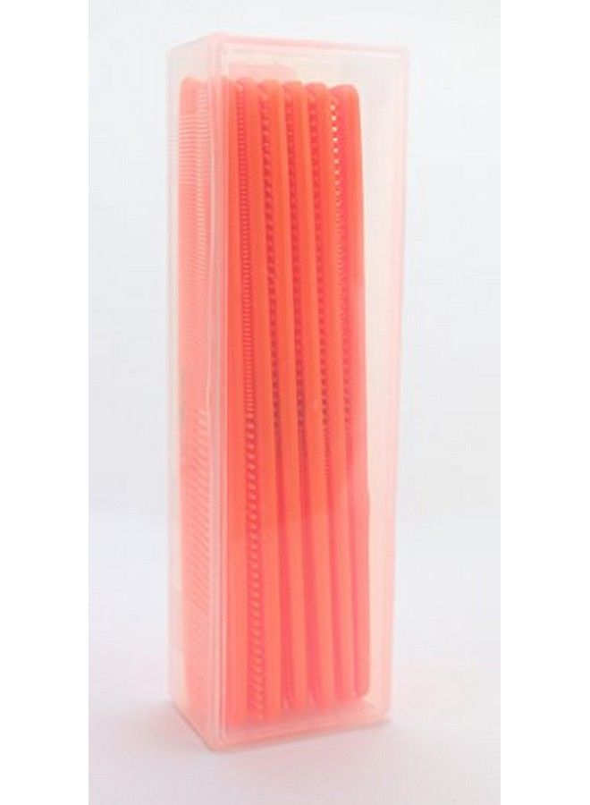 Cleopatra 7 inchAll Purpose Barber Comb. Flat Back Styler Comb. Numbered ruler Comb. Neon Orange. 12Pack