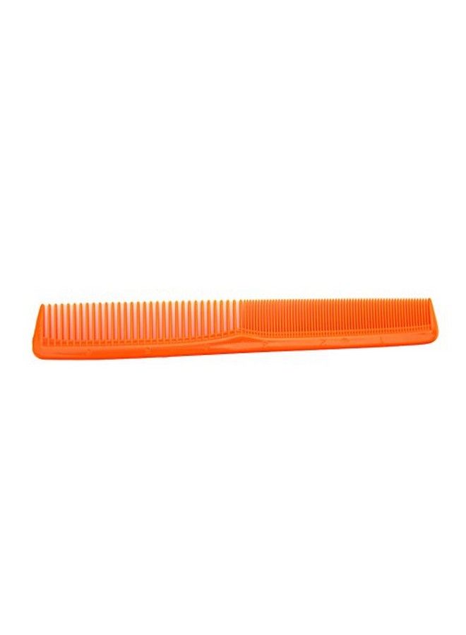 Cleopatra 7 inchAll Purpose Barber Comb. Flat Back Styler Comb. Numbered ruler Comb. Neon Orange. 12Pack