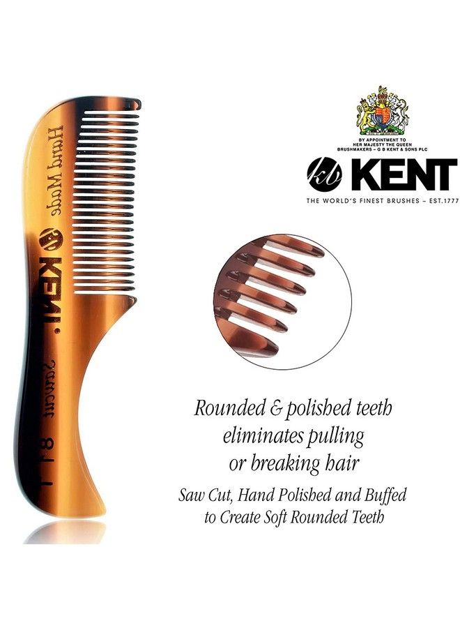 A 81T Xsmall Gentleman Beard And Mustache Pocket Comb Fine Toothed Pocket Size For Facial Hair Grooming And Styling. Sawcut Of Quality Cellulose Acetate Hand Polished. Handmade In England