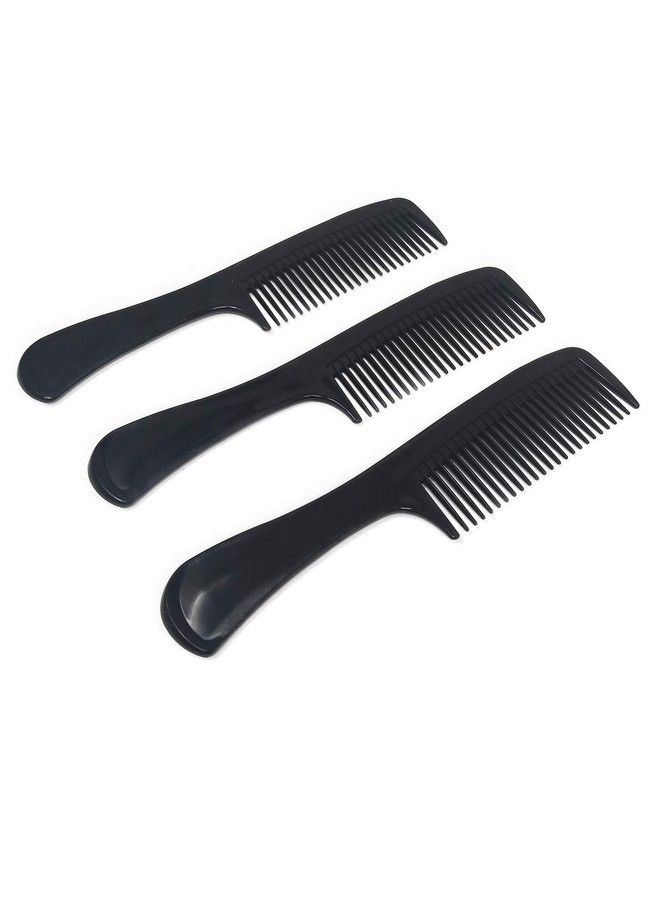 Large Wide Tooth Paddle Comb For Detangling Wet Or Dry Hair 8.5Inch Round Handle Styling Combs Pack Of 3 For Men Women And Kids Long Straight Wavy Curly And Coarse Hair