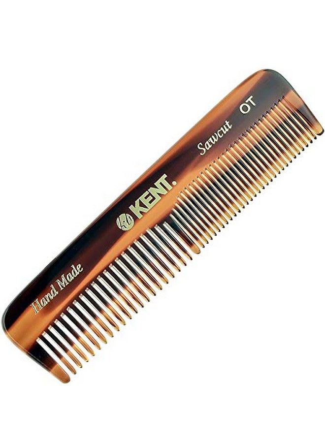 A Ot Small Double Tooth Hair Pocket Comb Fine / Wide Tooth Comb For Hair Beard And Mustache Coarse / Fine Hair Grooming Comb For Men Women And Kids. Saw Cut Hand Polished. Handmade In England