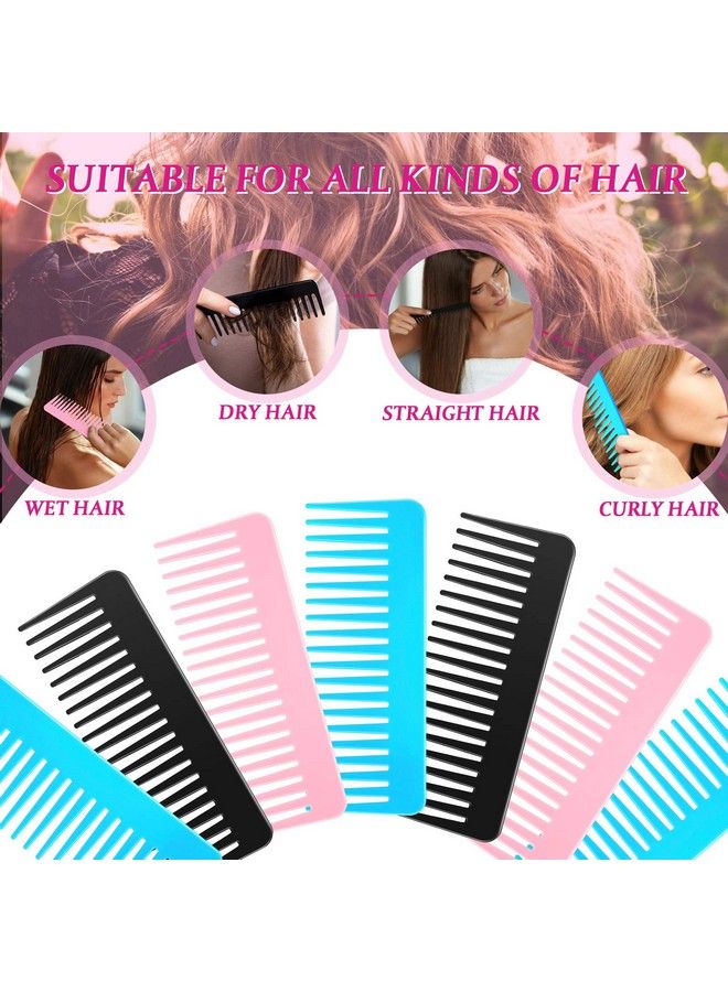 12 Pieces Large Hair Detangling Comb Wide Tooth Comb For Curly Hair Wet Dry Hair No Handle Detangler Comb Styling Shampoo Comb For Thick Long Curly Hair (Fresh Color)