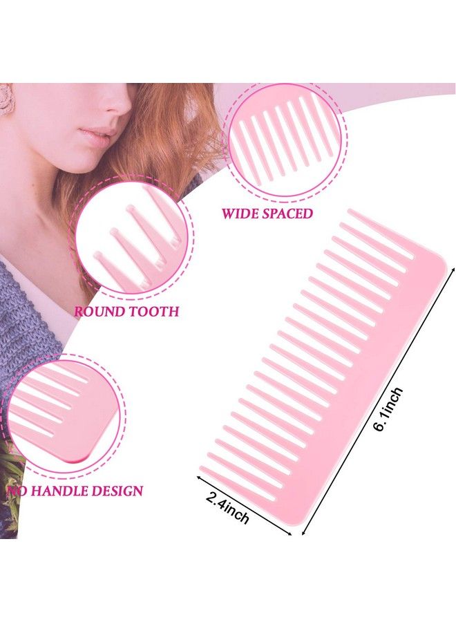 12 Pieces Large Hair Detangling Comb Wide Tooth Comb For Curly Hair Wet Dry Hair No Handle Detangler Comb Styling Shampoo Comb For Thick Long Curly Hair (Fresh Color)