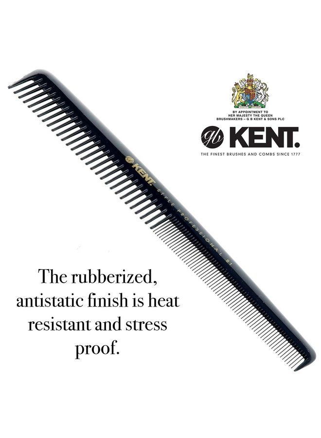 Kent Spc81 Salonstyle Dressing Cutting Comb With Wide And Fine Teeth Professional Barber Haircut Comb For Styling And Teasing For All Hair Types Kent Quality Barber Supplies