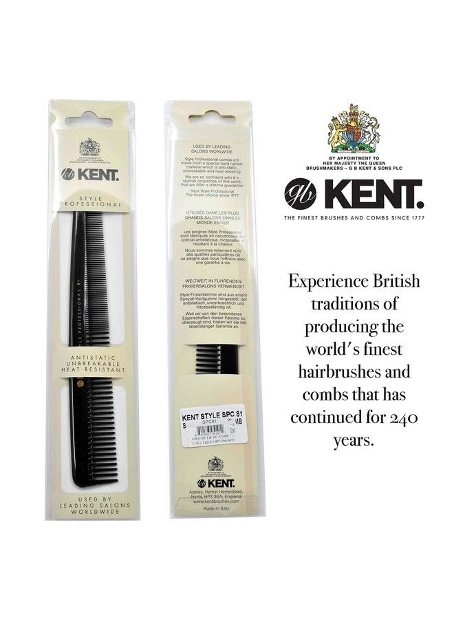 Kent Spc81 Salonstyle Dressing Cutting Comb With Wide And Fine Teeth Professional Barber Haircut Comb For Styling And Teasing For All Hair Types Kent Quality Barber Supplies