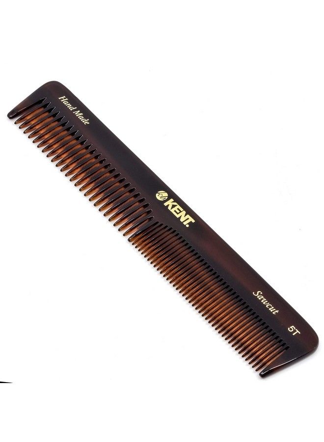 5T 6.6 Inch Double Tooth Hair Dressing Comb Fine And Wide Tooth Dresser Comb For Hair Beard And Mustache Coarse And Fine Hair Styling Grooming Comb For Men Women And Kids. Made In England