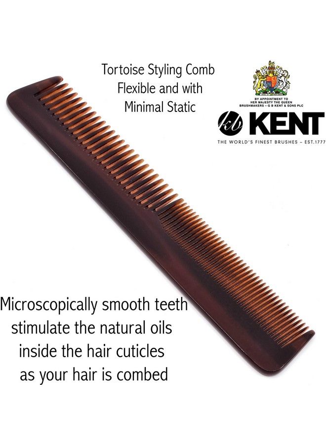 5T 6.6 Inch Double Tooth Hair Dressing Comb Fine And Wide Tooth Dresser Comb For Hair Beard And Mustache Coarse And Fine Hair Styling Grooming Comb For Men Women And Kids. Made In England