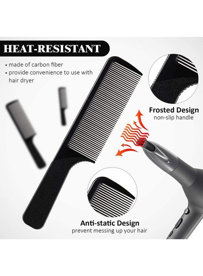 5 Pieces Hair Cutting Comb Barber Comb Hair Styling Combs Fine Teeth Carbon Comb Set Anti Static Heat Resistant Hairdressing Tapered Comb For Men Women (Classic Combs)