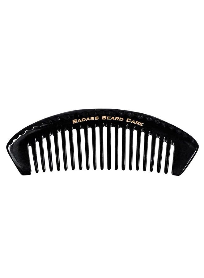 Black Series Wide Tooth Ox Horn Comb 100% Ox Horn Shaped Teeth Hand Made Sanded And Polished