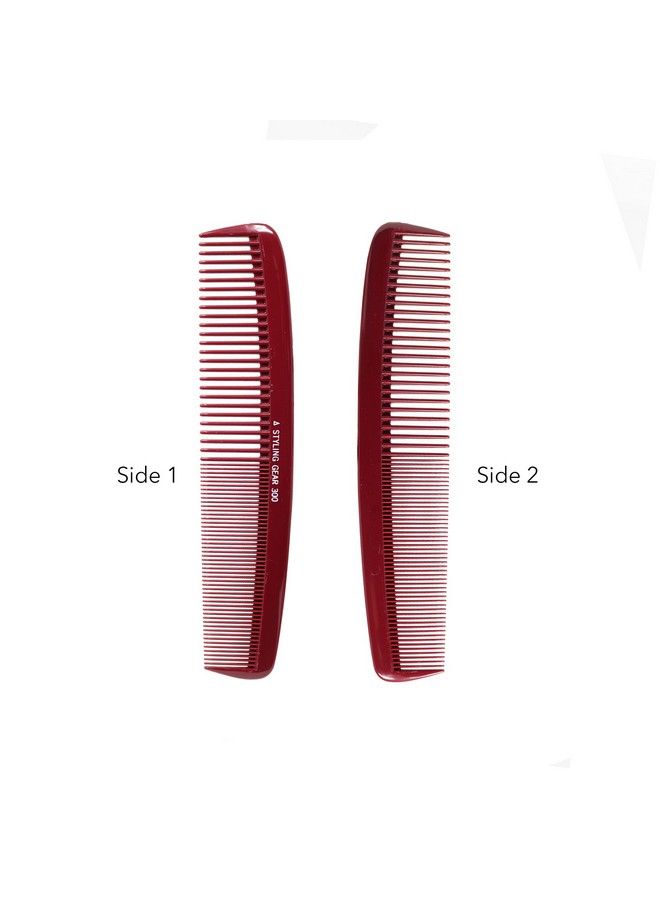 300 Large Comb 8.5 In. Specialty Hair Styling Cutting Master Barber Stylist Combs Burgundy 1 Pc.