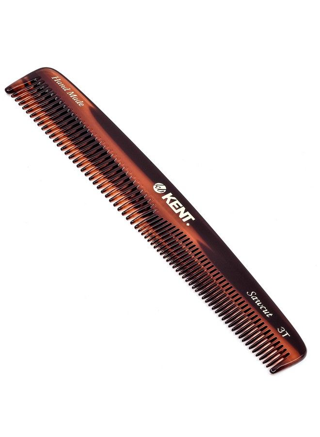 3T 6.5 Inch Double Tooth Hair Dressing Comb Fine And Wide Tooth Dresser Comb For Hair Beard And Mustache Coarse And Fine Hair Styling Grooming Comb For Men Women And Kids. Made In England