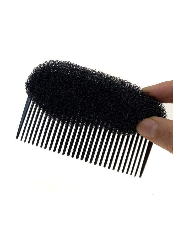2Pcs 3.3Inch Hair Decoration Comb Sponge Foam Hair Volume Bump It Up Insert Hair Base Styling Accessories Back Do Beehive Hair Styler Hair Increasing Tool (Black)