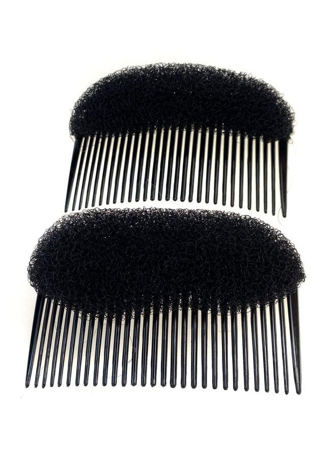 2Pcs 3.3Inch Hair Decoration Comb Sponge Foam Hair Volume Bump It Up Insert Hair Base Styling Accessories Back Do Beehive Hair Styler Hair Increasing Tool (Black)