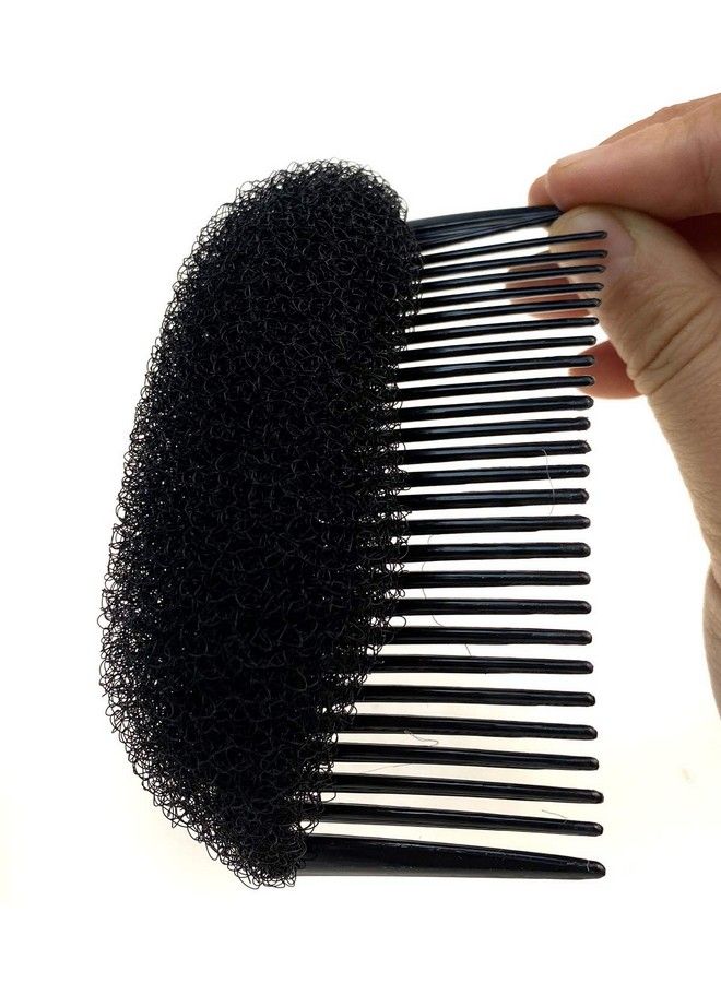 2Pcs 3.3Inch Hair Decoration Comb Sponge Foam Hair Volume Bump It Up Insert Hair Base Styling Accessories Back Do Beehive Hair Styler Hair Increasing Tool (Black)