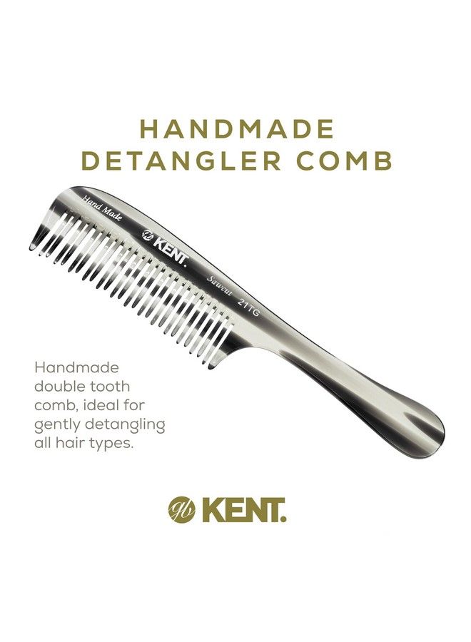 21T Large Wide Tooth Detangling Comb Handmade Wide Teeth For Long Thick Curly Wavy Hair Hair Detangler Comb For Wet And Dry Hair Rake Comb Sawcut From Cellulose And Hand Polished (Graphite)