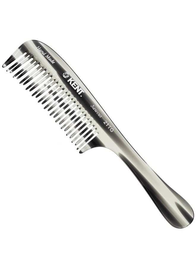 21T Large Wide Tooth Detangling Comb Handmade Wide Teeth For Long Thick Curly Wavy Hair Hair Detangler Comb For Wet And Dry Hair Rake Comb Sawcut From Cellulose And Hand Polished (Graphite)