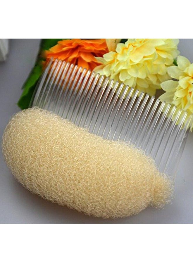 2Pcs 23 Teeth Hair Fringe Volume Bump Up Inserts Toolshair Pin Hair Styling Clip Hair Charming Insert Do Beehive Tool Maker Hair Comb Hair Style Accessories (Beige)