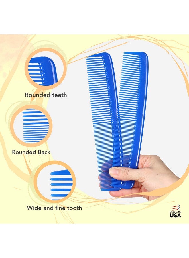 Tyling Gear 303 Wide Tooth Comb Hair Detangling Comb Styling For Women Men Hair Stylists Hair Comb Wide Teeth Combs Fine Tooth Clipper Combs. 1 Piece (Royal Blue)